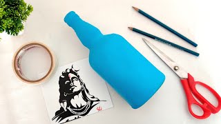 How To Trace an Image On Bottle | DIY Bottle Art | Bottle Crafts | Kashmira Art | Episode 58