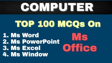 Part 34 I MS Office MCQ 4 I IBPS I SBI I BANK I UPSSSC I COMPUTER OPERATOR I Highcourt I UPPCL