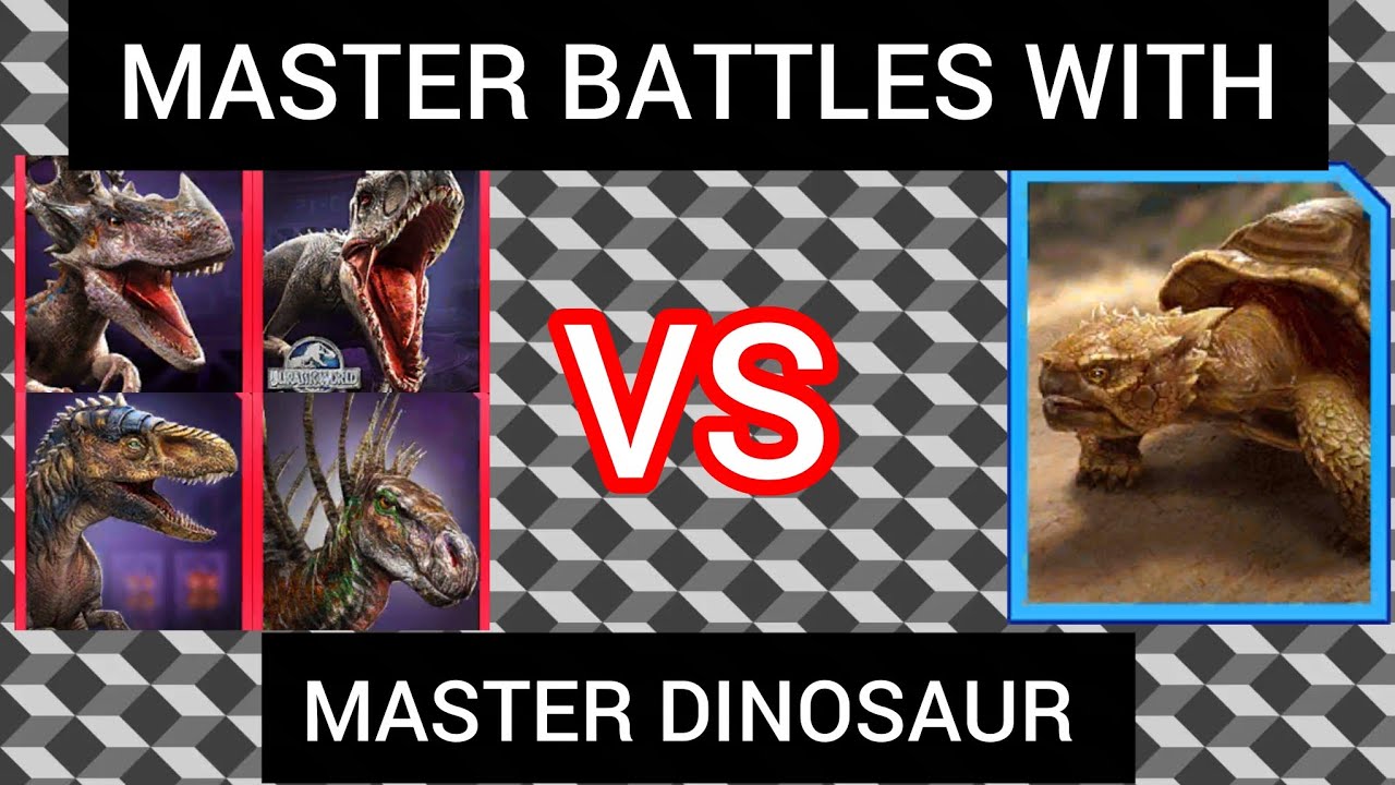 MASTER BATTLE WITH MASTER DINOSAURS/4VS1 BIG BATTLE/JURASSIC WORLD ALIVE,V 3.18#video #jurassicworld