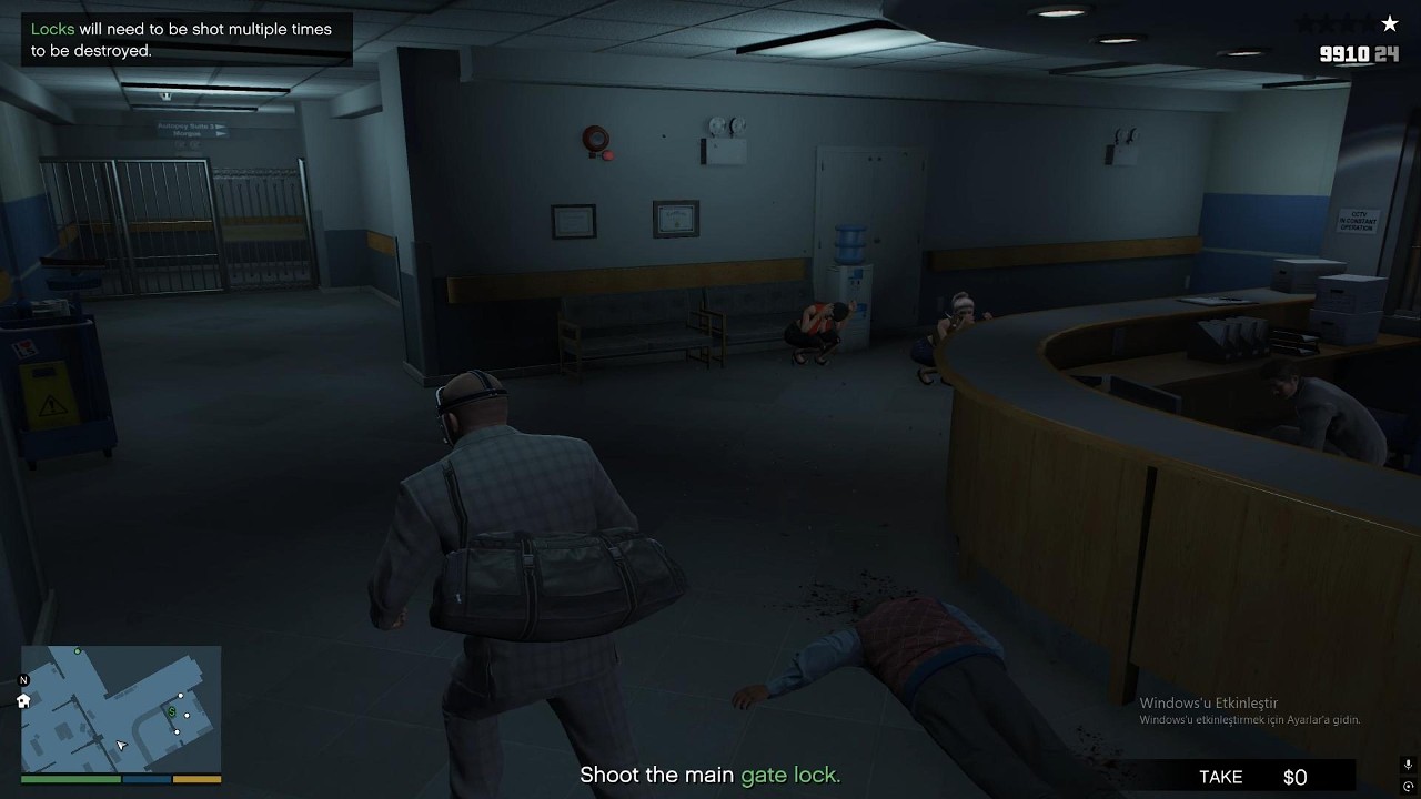 Franklin pulling off a bank heist outside the city. GTA 5