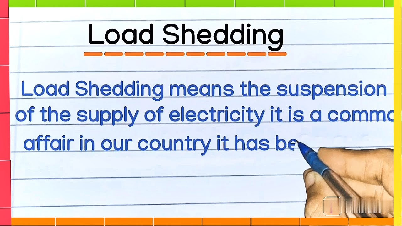 discursive essay about load shedding