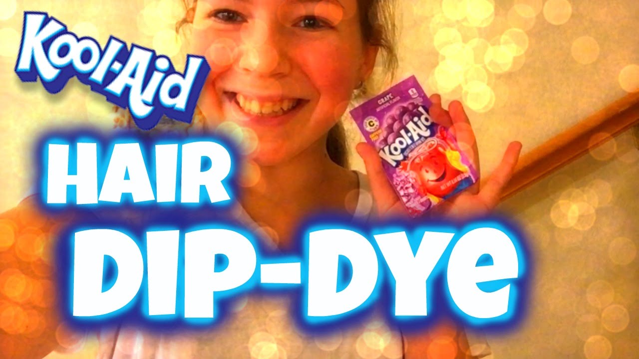 dip dye hair kool aid blue