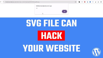 SVG file can hack your website | How to upload SVG