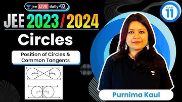 Circles L7 | Position of Circles & Common Tangents | #jee2024 #jee2025 #jeemaths #purnimakaul