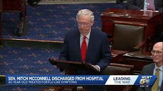 Kentucky Sen. Mitch McConnell discharged from hospital after flu-like symptoms