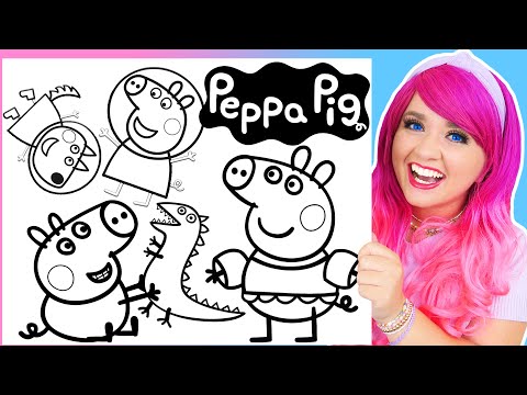 Coloring Peppa Pig, George x Friends Giant Coloring Pages | Crayola Crayons