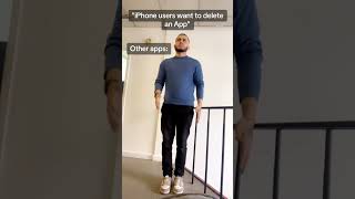 When iPhone users want to delete an App other apps be like. #viralvideo #trendingvideos #viralvideo