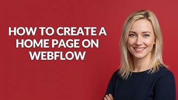 How to Create a Home Page on Webflow - Julia