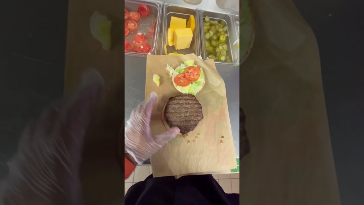 BK POV A Burger King Crew Member Got Triple Whopper With Swiss American Cheese Shorts