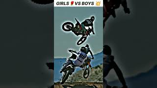 Girls Vs boys Bike rider stunts shorts #bike #rider #stunt #status #shorts