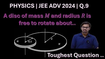 Physics | Jee Advance 2024 |   A disc of mass 𝑀 and radius 𝑅 is free to rotate about its vertical