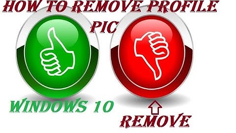 How to remove user profile picture from #windows10 simple steps....