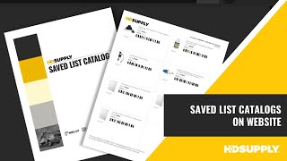 Saved List Catalogs | HD Supply