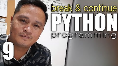 Python Programming Tutorials - break & continue statements