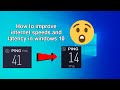 How to decrease ping and increase internet speed in windows 10