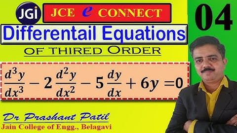 Third Order Homogeneous ODE || Differential Equations || 18mat21 || Dr Prashant Patil