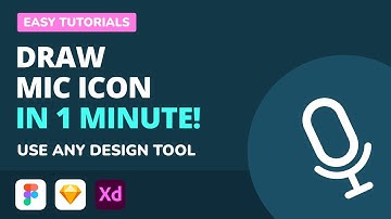 How to draw a Mic icon in less than 1 minute | Easy Icon Tutorials | Figma