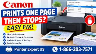 How to Fix Canon Printer Prints One Page Then Stops | Easy Troubleshooting Guide
