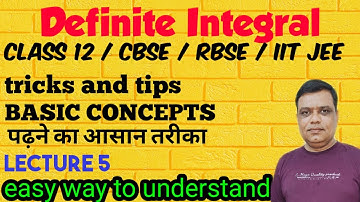 Definite Integral Class 12 RBSE solutions exercise 10.2 / basic concepts / tricks tips / Lecture 5