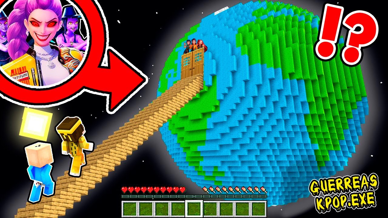 ¡Encontre las ESCALERAS mas LARGAS al MUNDO de las GUERRERAS KPOP.EXE en Minecraft!