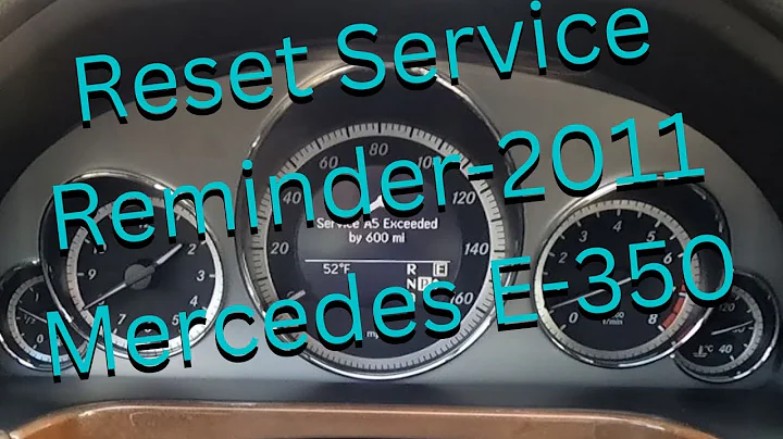 Service Reminder Reset 2011 Mercedes E-350