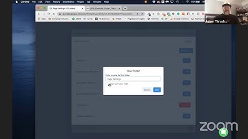 Quickpage live stream - Page Settings + Quickpage 101