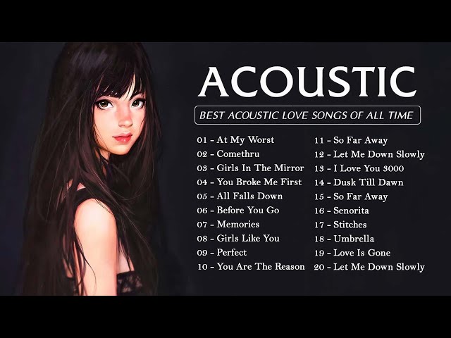 Soft English Acoustic Cover Love Songs 2021 - Ballad Guitar Acoustic Cover of Popular Songs Ever class=