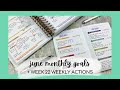 JUNE 2021 GOAL PLANNING + week 22 weekly actions | #mäksēlife planner | tattooed teacher plans