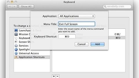 Create your own keyboard shortcuts Mac OS