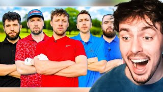 YOUTUBER 2v2v2 TEAM GOLF MATCH! (Reaction)