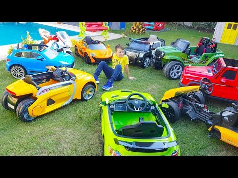 Ali Ride on Power Wheels in the garden, BST collection Toy Cars for Kids