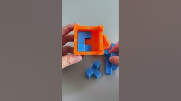 Put the four pieces into the box, is it simple or impossible?#Puzzles #IQ #iqtest