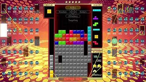 my tetris clear calmed down the matrix by sending 12 lines in tetris 99 invictus today!!!!