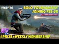FREE FIRE SOLO TOURNAMENT LIVE ! Play & Win Radeem code #ffverticallive