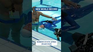 New Freediving WORLD RECORD! 🏆 Longest Breath Hold Record for Women ⭐ #freediving #breathhold