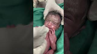 Cute little angel️#just birth good reflex #newborn baby
