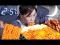 [Mukbang ASMR] 야심한 밤엔 라면이 딱이지🌙 얼큰 순두부 열라면 김치 야식 먹방 🍜 Korean Spicy Ramen Midnight eatingshow Ssoyoung