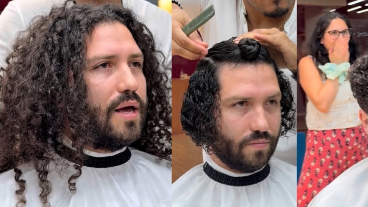 Transformación increíble, su pareja IMPACTADA😱 #cambiodelook  #cortesdecabello #hairstyle