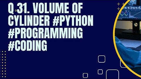 Volume of cylinder #python #programming #coding