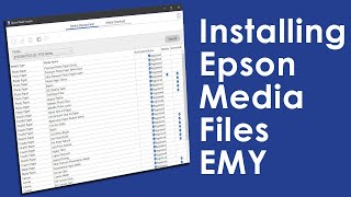 How to Install an Epson Media File in the Epson Media Installer App