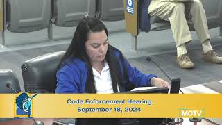 Code Enforcement Hearing - September 18, 2024