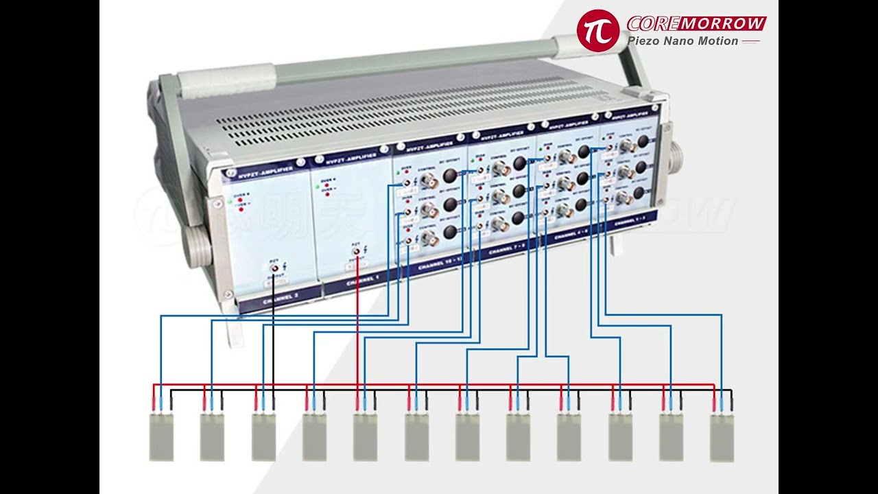 Piezo Controller Driving 12 Piezo Benders!Пьезоконтроллер, управляющий 12 пьезогибами!피에조 벤더.