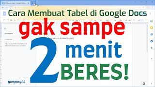 Cara Membuat Tabel di Google Docs - gampang.id