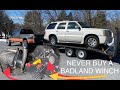 BADLAND 12,000 LB WINCH EXPLODES ON 6,200 LB ESCALADE, ONLY $500 & It has a good LQ9!