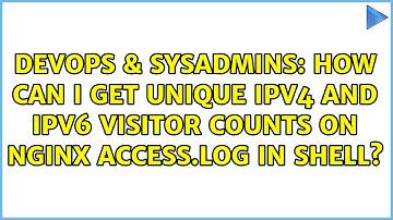 DevOps & SysAdmins: How can I get unique IPv4 and IPv6 visitor counts on nginx access.log in shell?