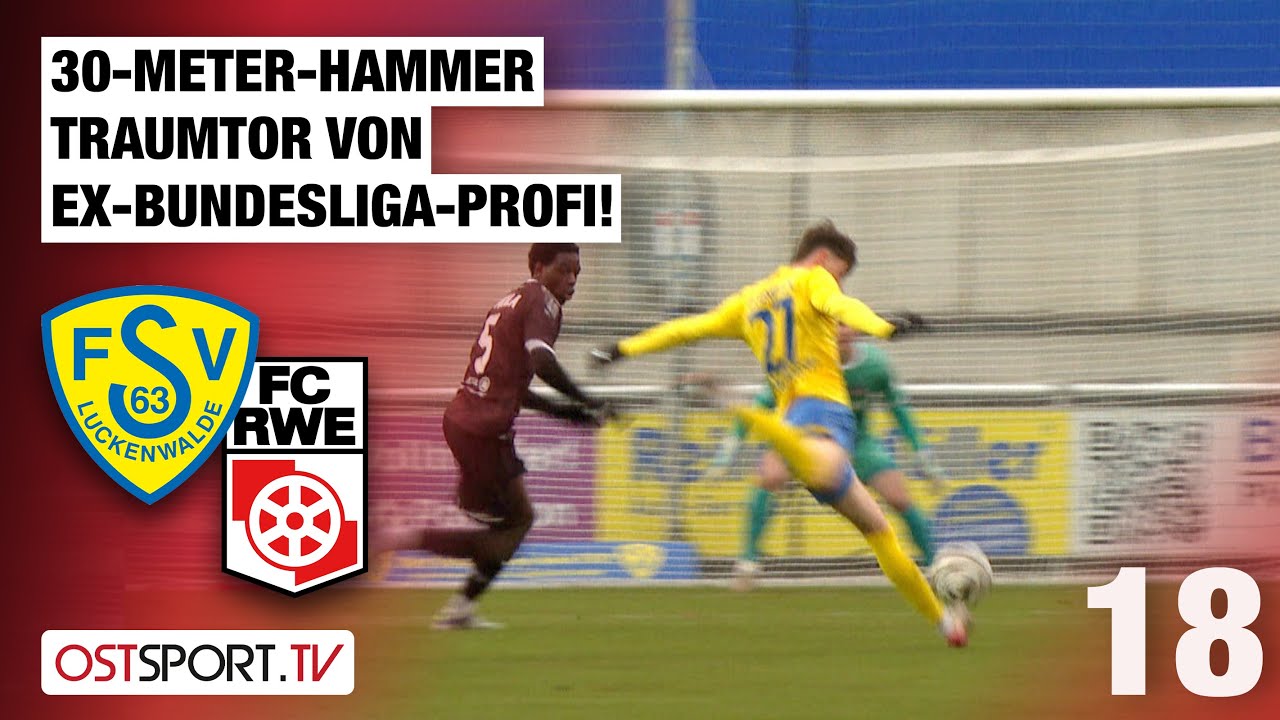 30-METER-HAMMER! Traumtor von Ex-Bundesliga-Profi: Luckenwalde - RW Erfurt | Regionalliga Nordost