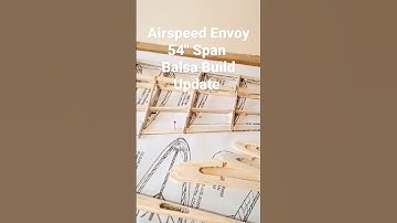 Airspeed Envoy 54" Span Balsa Build Model Plane: Wings - Short