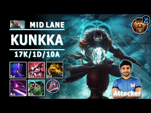 Kunkka Mid Lane | 7.31d | Attacker Guts Signature Kunkka Play | Dota 2 Immortal Gameplay class=