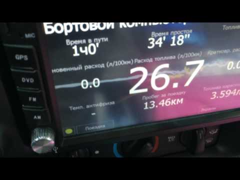 Бортовой компьютер на 2-DIN магнитоле в Ford Explorer 2