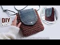 [ASMR] POPULAR DESIGN DIY CROCHET JEANS BAG TUTORIAL  #bagmaking #crochetbag #asmrsounds #asmr